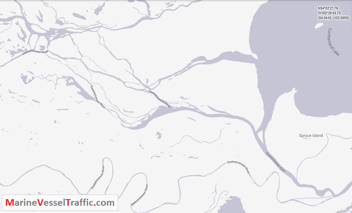 Live Marine Traffic, Density Map and Current Position of ships in SASKATCHEWAN RIVER